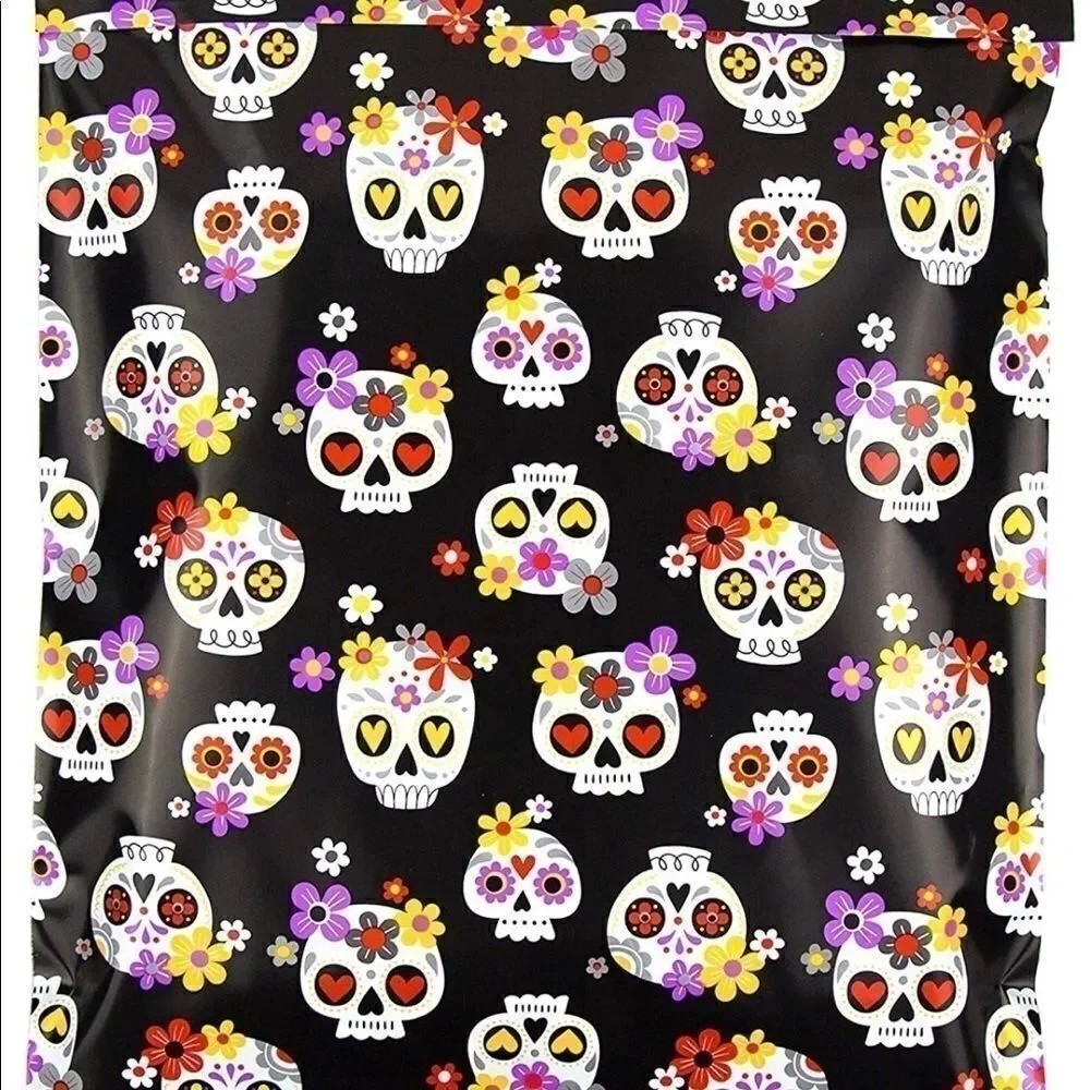 Poly Mailers MIX Skulls 🌸 10x13 35pcs 35stickers